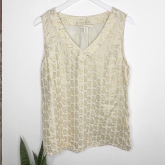 St. Tropez West Sleeveless Paisley Blouse - Picture 3 of 4